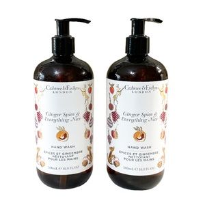 NEW Crabtree & Evelyn GINGER SPICE & EVERYTHING NICE Hand Wash Set of 2